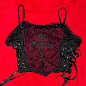 Gothic Lace-Up Corset Top